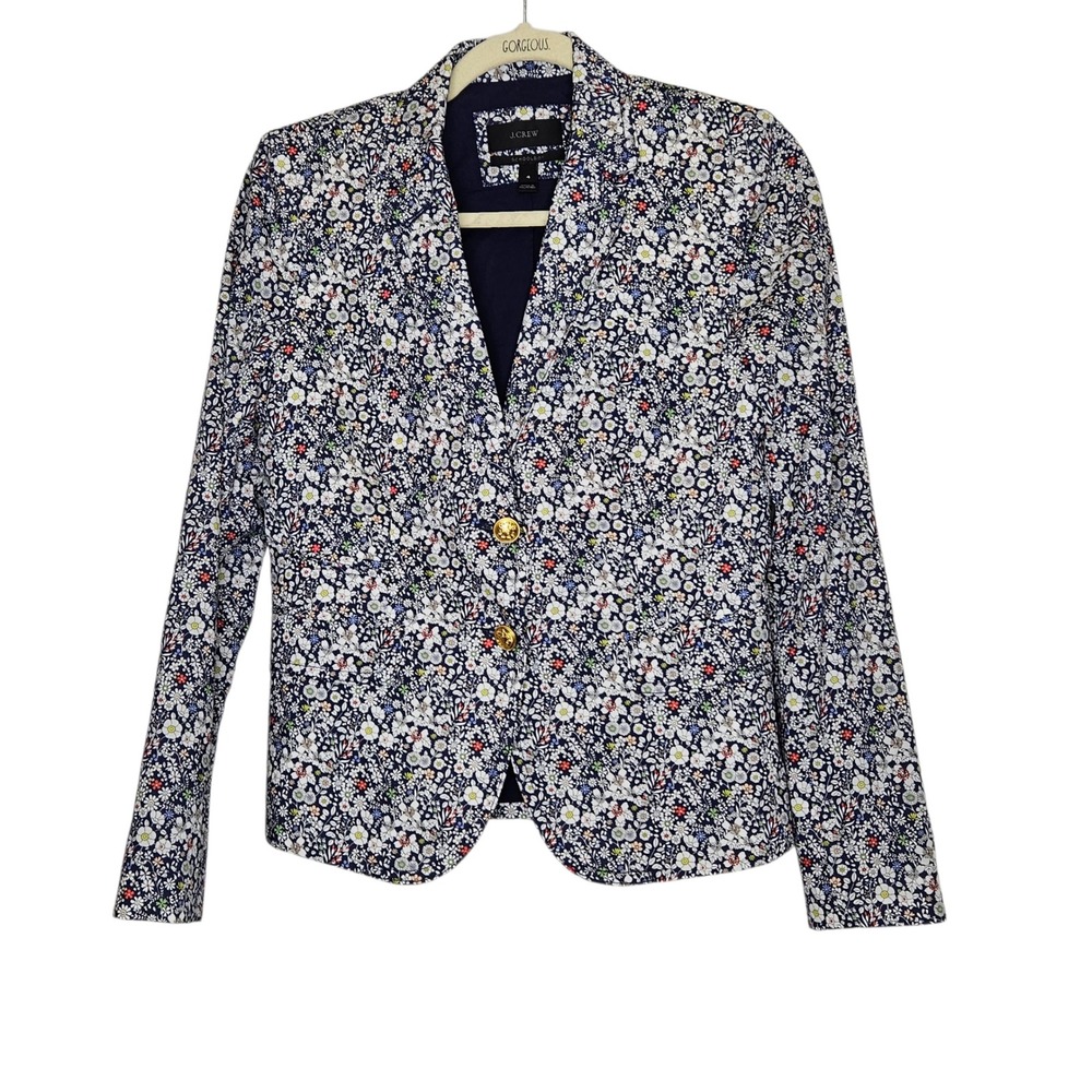J. Crew Liberty Schoolboy School Boy Floral Blazer Jacket Career Cottagecore 4